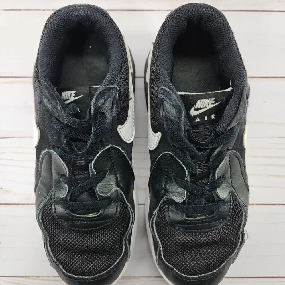 Nike Air Max Shoes Youth 1 Y Excee Athletic Sneakers Black Leather CD6892-001‎